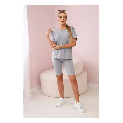 Kesi Dámský fitness set - top + legíny Barva: Šedá