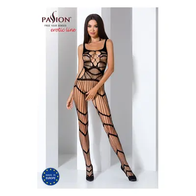 Passion BS058 black - Bodystocking Barva: Černá