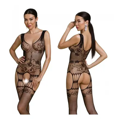 Passion ECO BS009 black - Bodystocking Barva: Černá