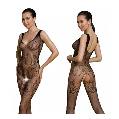 Passion ECO BS012 black - Bodystocking Barva: Černá