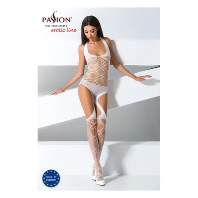 Passion BS060 white - Bodystocking Barva: Bílá