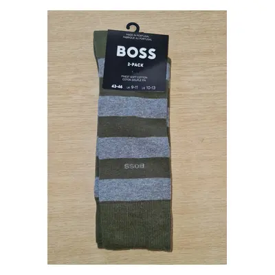 PÁNSKÉ PONOŽKY BOSS 50467712 2PACK Barva: Zelená