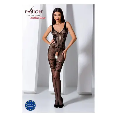 Passion BS069 black - Bodystocking Barva: Černá