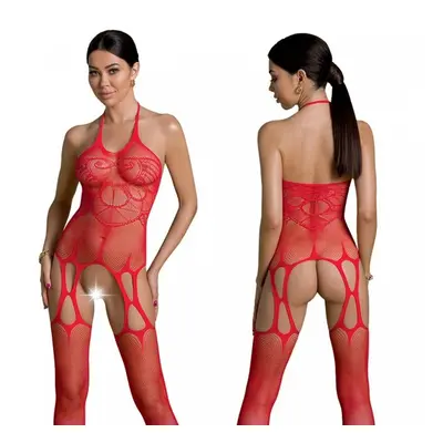 Passion ECO BS002 red - Bodystocking Barva: Červená