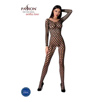 Passion BS077 black - Bodystocking Barva: Černá