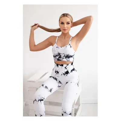 Kesi Dámský fitness set - top + legíny Barva: Bílá