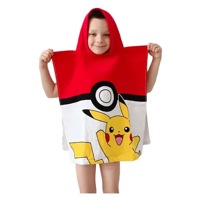 Carbotex Dětské pončo Pokémon Pokéball a Pikachu