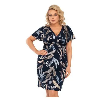 Noční košilka Donna Helen Plus Size Barva: Modrá - tmavě