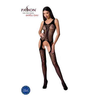 Passion BS072 black - Bodystocking Barva: Černá