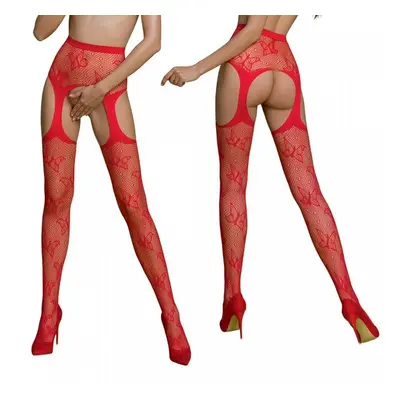 Punčochy Passion ECO S001 Red - stocking Barva: Červená