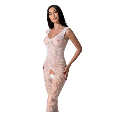 Passion BS098 white - Bodystocking Barva: Bílá