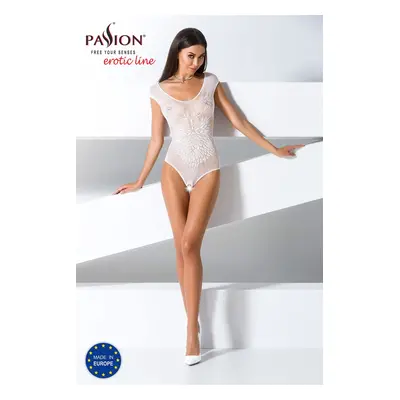 Passion BS064 white - Bodystocking Barva: Bílá