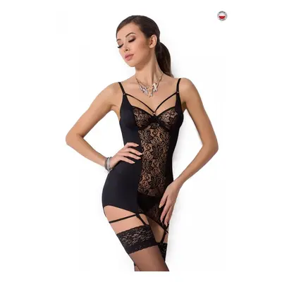 Košilka Passion Pauline Chemise black Barva: Černá