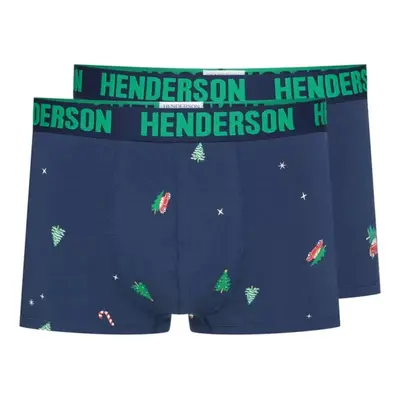 Pánské boxerky Henderson 41926 2PACK Barva: Modrá - tmavě