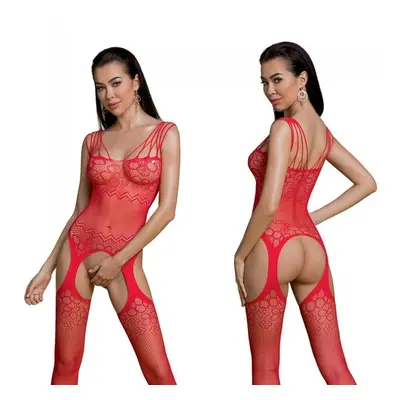 Passion ECO BS004 red - Bodystocking Barva: Červená