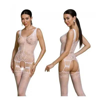 Passion ECO BS009 white - Bodystocking Barva: Bílá