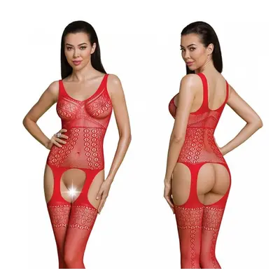 Passion ECO BS010 red - Bodystocking Barva: Červená