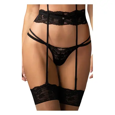 Podvazkový pás Obsessive Nutris garter belt Barva: Černá