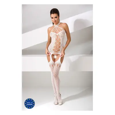 Passion BS056 white - Bodystocking Barva: Bílá