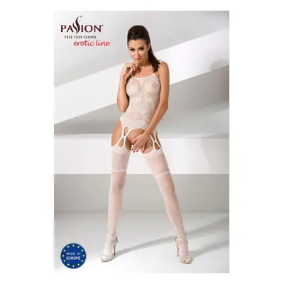 Passion BS050 white - Bodystocking Barva: Bílá