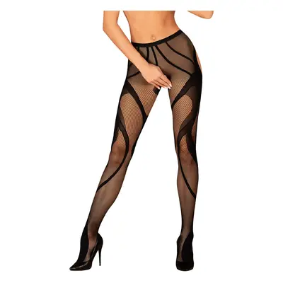 Erotické punčochy Obsessive Crotchless Tights S336 Barva: Černá