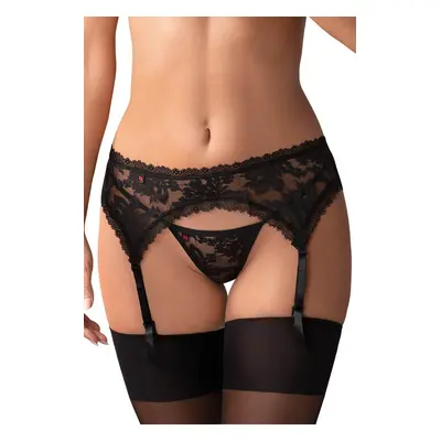 Podvazkový pás Obsessive Catia garter belt Barva: Černá