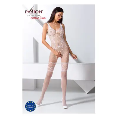 Passion BS069 white - Bodystocking Barva: Bílá