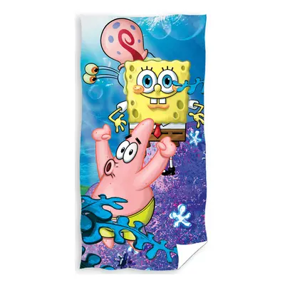 Carbotex Dětská osuška Sponge Bob Hrátky s Garym