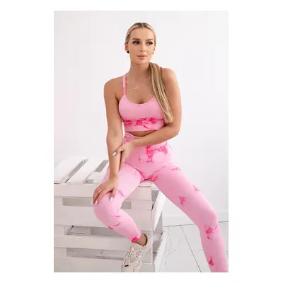 Kesi Dámský fitness set Alana - top + legíny Barva: Růžová