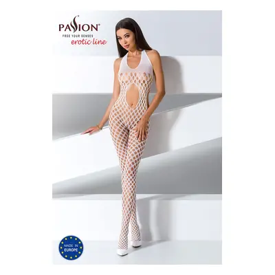 Passion BS065 white - Bodystocking Barva: Bílá