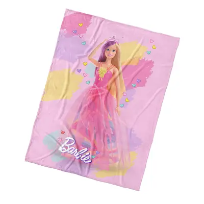 Carbotex Dětská deka Barbie Duhový Svět 130x170 cm