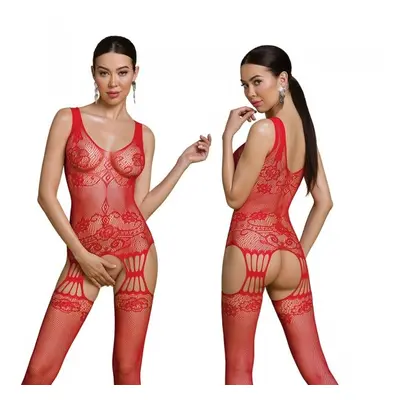 Passion ECO BS009 red - Bodystocking Barva: Červená