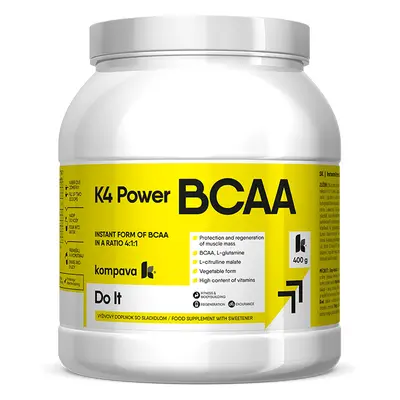 Kompava K4 Power BCAA 400 g/36 dávek, kiwi