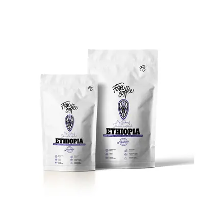 Fixi Coffee Etiopie DeCafe – bezkofeinová výběrová káva zrnková / sáček Doypack / 250 g