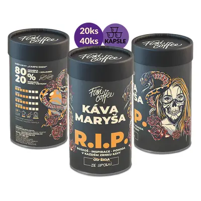 Fixi Coffee Káva Maryša – R.I.P. kapsle / papírová tuba / 20 ks