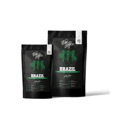 Fixi Coffee Brasil Pink Star – výběrová brazilská káva, 100% arabica zrnková / sáček Doypack / 2