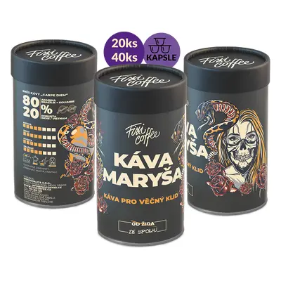 Fixi Coffee kávová směs Maryša kapsle / papírová tuba / 20 ks